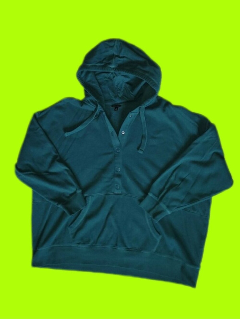 Torrid Cozy Hoodie Quarter Snap Pullover, Hunter Green, Women's Size 2x
